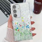 For Samsung Galaxy S24 FE 5G Electroplating Flower Texture TPU Phone Case(Little Wildflower SH3)