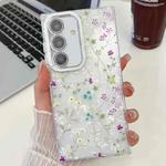 For Samsung Galaxy S24 FE 5G Electroplating Flower Texture TPU Phone Case(Wild Chrysanthemum SH5)