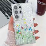 For Samsung Galaxy S23 Ultra 5G Electroplating Flower Texture TPU Phone Case(Little Wildflower SH3)