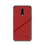 PINWUYO Full Coverage Waterproof Shockproof PC+TPU+PU Protective Case for OnePlus 7(Red)