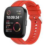 For Amazfit Bip 5 / GTR 4 / GTR 3 Quick Release Two Side Stitching Silicone Watch Band(Red)