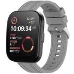For Amazfit Bip 5 / GTR 4 / GTR 3 Quick Release Two Side Stitching Silicone Watch Band(Gray)