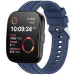 For Amazfit Bip 5 / GTR 4 / GTR 3 Quick Release Two Side Stitching Silicone Watch Band(Dark Blue)