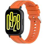 For Redmi Watch 5 Active / Watch 5 Lite Quick Release Two Side Stitching Silicone Watch Band(Orange)