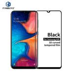 PINWUYO 9H 3D Curved Tempered Glass Film for Galaxy A20 （black）