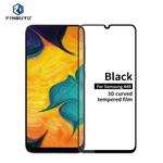 PINWUYO 9H 3D Curved Tempered Glass Film for Galaxy A40 （black）