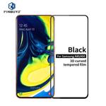 PINWUYO 9H 3D Curved Tempered Glass Film for Galaxy A80/90（black）
