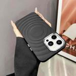 For iPhone 11 Pro Wave MagSafe Silver Lens Frame TPU Phone Case(Black)