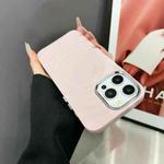 For iPhone 12 Wave MagSafe Silver Lens Frame TPU Phone Case(Pink)