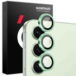 For Samsung Galaxy S25 5G NORTHJO Camera Lens Protector CD Metal Ring Tempered Glass Film(Green)