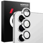 For Samsung Galaxy S25 5G NORTHJO Camera Lens Protector CD Metal Ring Tempered Glass Film(Silver)