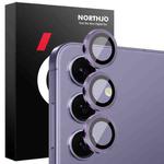 For Samsung Galaxy S25 5G NORTHJO Camera Lens Protector CD Metal Ring Tempered Glass Film(Purple)