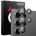 For Samsung Galaxy S25 Ultra 5G NORTHJO Camera Lens Protector CD Metal Ring Tempered Glass Film(Black)