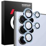 For Samsung Galaxy S25 Ultra 5G NORTHJO Camera Lens Protector CD Metal Ring Tempered Glass Film(Blue)