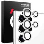 For Samsung Galaxy S25 Ultra 5G NORTHJO Camera Lens Protector CD Metal Ring Tempered Glass Film(Silver)