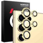 For Samsung Galaxy S25 Ultra 5G NORTHJO Camera Lens Protector CD Metal Ring Tempered Glass Film(Gold)
