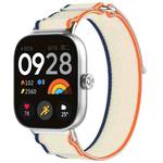 For Redmi Watch 5 / Watch 5 eSIM Nylon Woven Hook and Loop Fastener Watch Band(Orange+Beige)