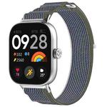 For Redmi Watch 5 / Watch 5 eSIM Nylon Woven Hook and Loop Fastener Watch Band(Green+Gray)