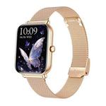 KM66 1.75 inch Color Screen Smart Watch Milan Steel Strap, Support Bluetooth Call(Gold)