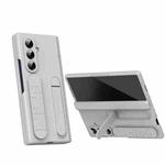 For Samsung Galaxy Z Fold7 5G Bazher Shell Film Integrated Holder Shockproof Phone Case(Titanium original color)