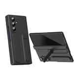 For Samsung Galaxy Z Fold7 5G Bazher Shell Film Integrated Holder Shockproof Phone Case(Black)
