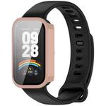 For Xiaomi Smart Band 9 Active Tempered Film Integrated PC Watch Protective Case(Cherry Pink)