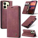 For Redmi Note 14 4G 163.25mm CaseMe 013 Multifunctional Horizontal Flip Leather Phone Case(Red)