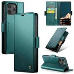 For Redmi Note 14 4G 164.84mm CaseMe 023 Butterfly Buckle Litchi Texture RFID Anti-theft Leather Phone Case(Green)