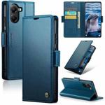 For Xiaomi Poco X7 Pro CaseMe 023 Butterfly Buckle Litchi Texture RFID Anti-theft Leather Phone Case(Blue)
