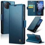 For Xiaomi Poco F7 Pro / F7 Ultra CaseMe 023 Butterfly Buckle Litchi Texture RFID Anti-theft Leather Phone Case(Blue)