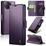 For Xiaomi Poco F7 Pro / F7 Ultra CaseMe 023 Butterfly Buckle Litchi Texture RFID Anti-theft Leather Phone Case(Purple)