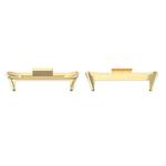For Xiaomi Smart Band 9 Pro 1 Pair 20mm 316 Stainless Steel Metal Watch Band Connector(Gold)