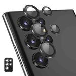 For Samsung Galaxy S25 Ultra 5G ENKAY Hat-Prince 9H Rear Camera Lens Aluminium Alloy Tempered Glass Film(Black)