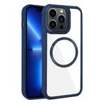 For iPhone 13 Pro Plated CD Texture MagSafe Acrylic Hybrid TPU Phone Case(Blue)