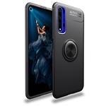 Metal Ring Holder 360 Degree Rotating TPU Case for Huawei Honor 20(Black+Black)