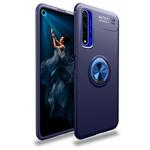 Metal Ring Holder 360 Degree Rotating TPU Case for Huawei Honor 20(Blue+Blue)