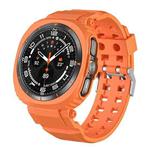 For Samsung Galaxy Watch Ultra 47mm Holes Style PC Watch Case Integrated TPU Watch Band(Orange)