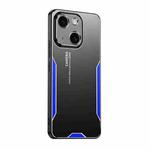 For iPhone 14 Plus Blade Series TPU Hybrid Metal Phone Case(Blue)