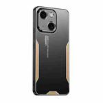 For iPhone 15 Plus Blade Series TPU Hybrid Metal Phone Case(Gold)