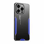 For iPhone 11 Pro Max Blade Series TPU Hybrid Metal Phone Case(Blue)