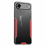 For iPhone Air Blade Series TPU Hybrid Metal Phone Case(Red)