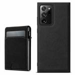 For Samsung Galaxy Note20 Ultra 5G Suteni H19 Litchi Texture 2-in-1 MagSafe Removable Card Case Back Phone Case(Black)