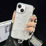 For iPhone 13 Little Fresh Bow Bracelet Chain TPU Phone Case(Pink)