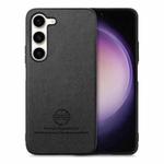 For Samsung Galaxy S21+ 5G Twill Fabric Leather Skin Back Phone Case(Black)