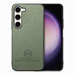 For Samsung Galaxy S23+ 5G Twill Fabric Leather Skin Back Phone Case(Green)