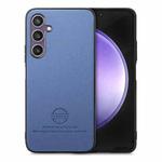 For Samsung Galaxy S23 FE 5G Twill Fabric Leather Skin Back Phone Case(Blue)
