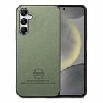 For Samsung Galaxy S24+ 5G Twill Fabric Leather Skin Back Phone Case(Green)