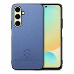For Samsung Galaxy S24 FE 5G Twill Fabric Leather Skin Back Phone Case(Blue)