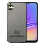 For Samsung Galaxy A04e / F04 / M04 Twill Fabric Leather Skin Back Phone Case(Gray)