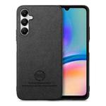 For Samsung Galaxy A14 Twill Fabric Leather Skin Back Phone Case(Black)